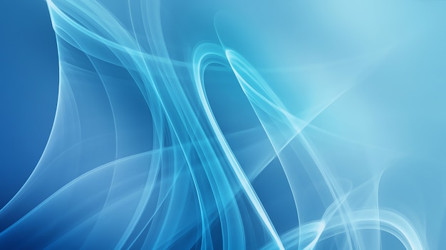 Abstract blue background with smooth shining lines