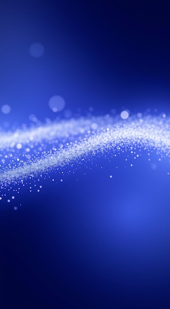 Abstract blue background with sparkling white particles