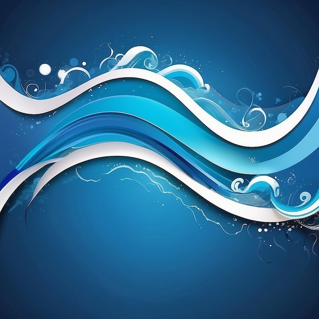 Abstract blue background with waves