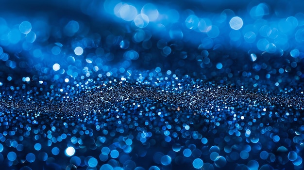 Abstract Blue Bokeh Background