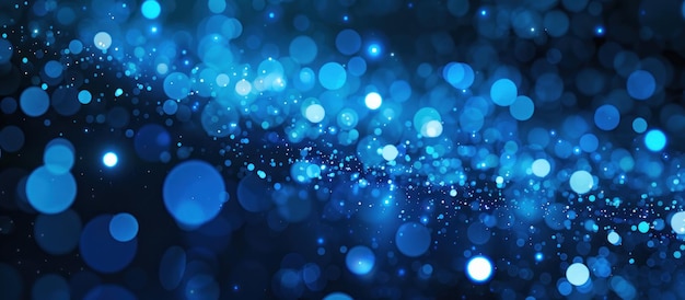 Abstract Blue Bokeh Background