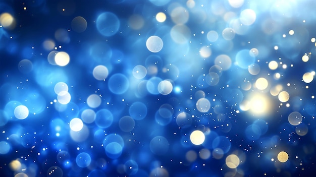 Abstract blue bokeh background