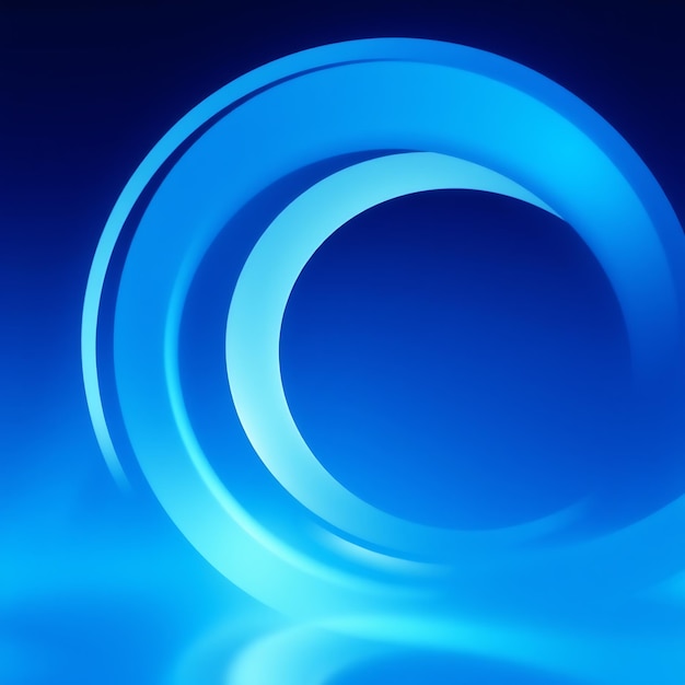 Photo abstract blue circle background