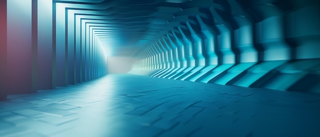 Abstract Blue Corridor