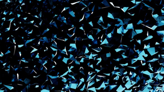 abstract blue crystal 3d background v2