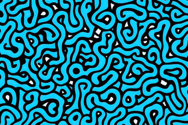 abstract blue doodle pattern background