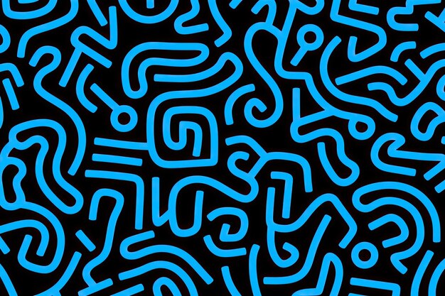 abstract blue doodle pattern background