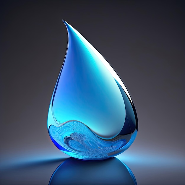 Abstract blue drop