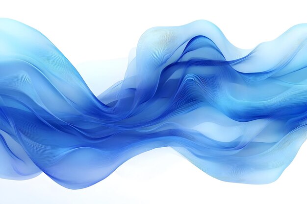 Photo abstract blue flowing waves background illustration