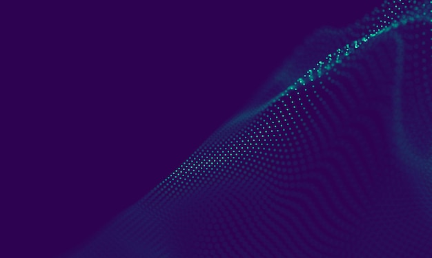 Abstract Blue Geometrical Particles on Purple Background Connection structure Science blue background Futuristic Technology HUD Element onnecting dots and lines Big data and Business