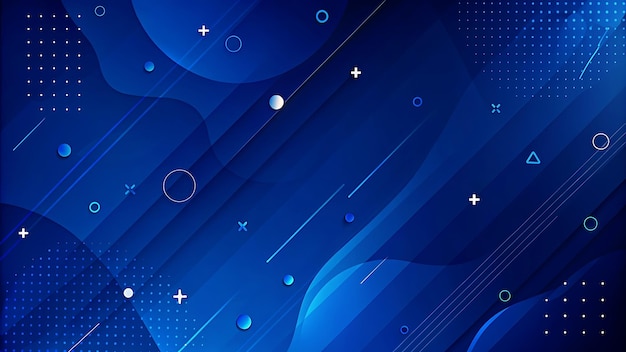 Abstract blue gradient geometric shapes composition background for banners posters wallpapers