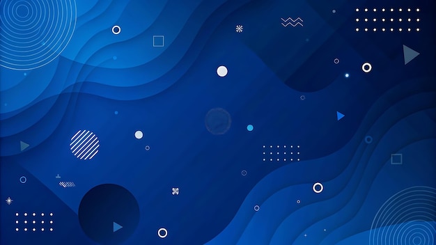 Abstract blue gradient geometric shapes composition background for banners posters wallpapers