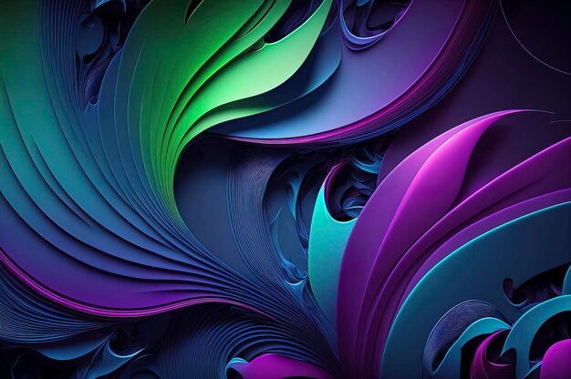 Abstract blue green and purple background abstract wave background with blue green and purple colors