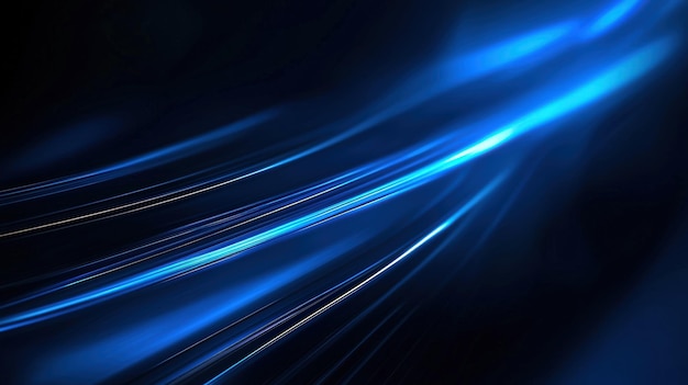 Abstract blue light streaks