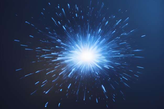 Abstract blue light trail creative cosmic background Explosion Hyper jump into another galaxy