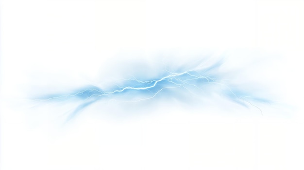 Abstract blue lightning bolt on white background