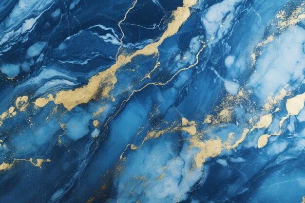 Abstract blue marble texture with gold splashes Gold and Blue marble texture background luxury marble background blue marble texture AI Generative