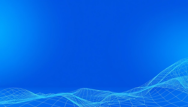 Abstract blue mesh background with copy space