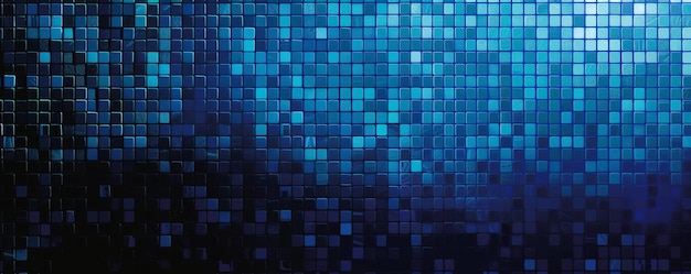 Photo abstract blue mosaic tile background