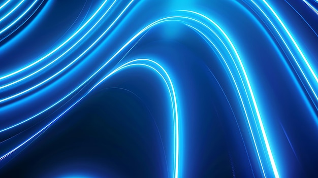 Photo abstract blue neon light background