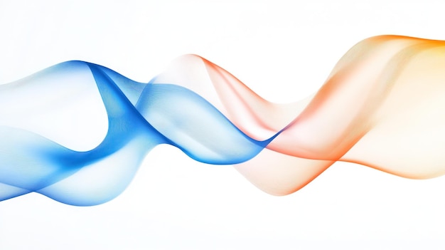 Photo abstract blue and orange waves