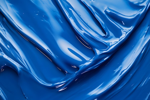 Abstract Blue Paint Swirls