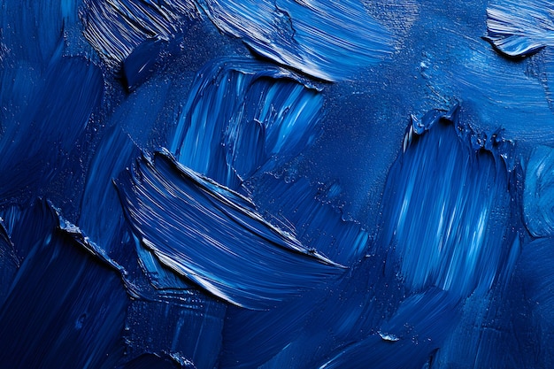 Abstract Blue Paint Texture