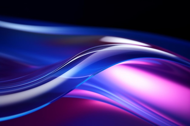 Abstract blue and pink background with smooth lines generative ai