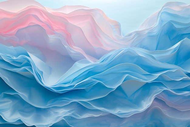 Abstract blue and pink wavy background