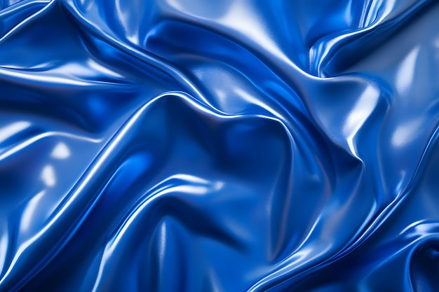 Abstract Blue Satin Drapery