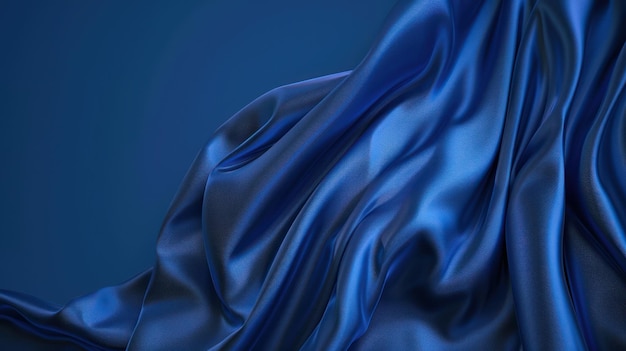 Photo abstract blue silk drape