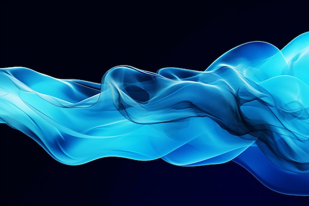 Abstract Blue Smoke Background