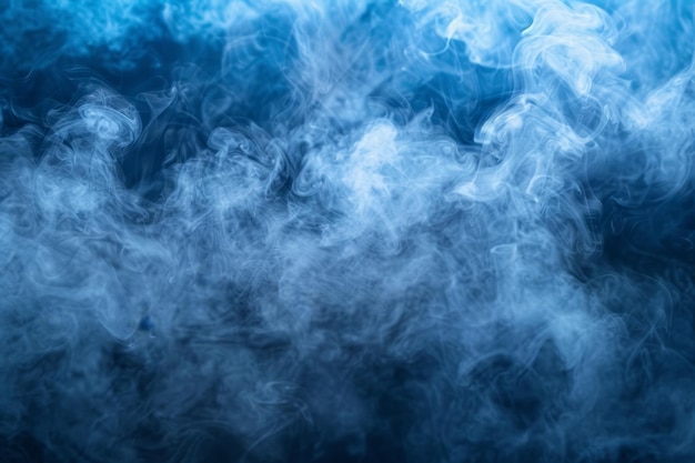 Photo abstract blue smoke swirls