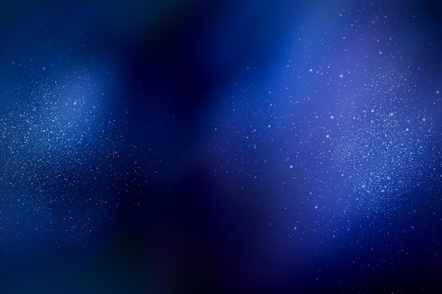 Abstract blue space minimalistic background glowing stars