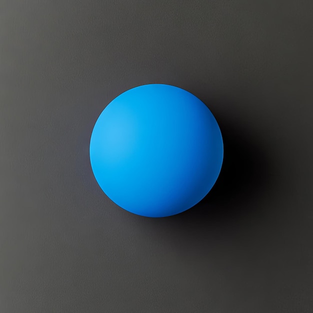 Abstract Blue Sphere on Gray Background