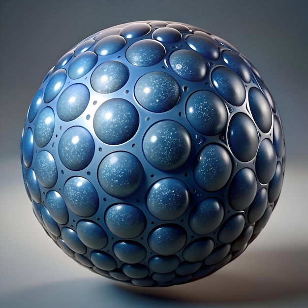 Photo abstract blue sphere with a textured bubble like surface perfect for futuristic technology or science backgrounds