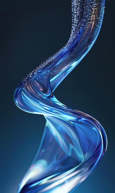 Abstract Blue Swirl with Glimmering Texture