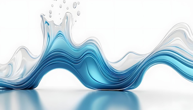 Photo abstract blue water splash