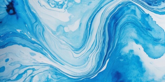 Abstract blue watercolor paint marble background Ink colors are amazingly bright artwork watercolor