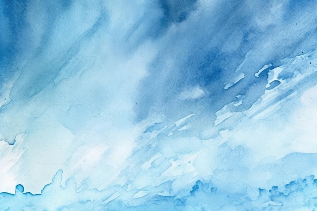 Abstract blue watercolor painted background