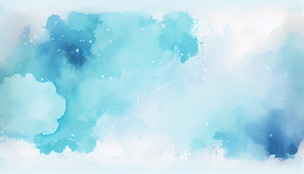 Abstract blue watercolor with stains Blue and turquoise background with empty space for text