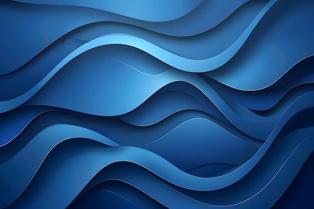 Abstract blue wave background with wavy lines