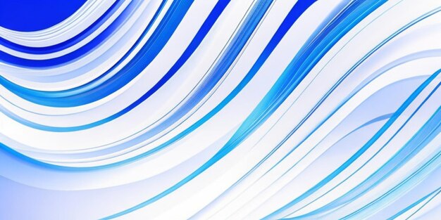 Abstract blue wave lines pattern on white background with space for your text