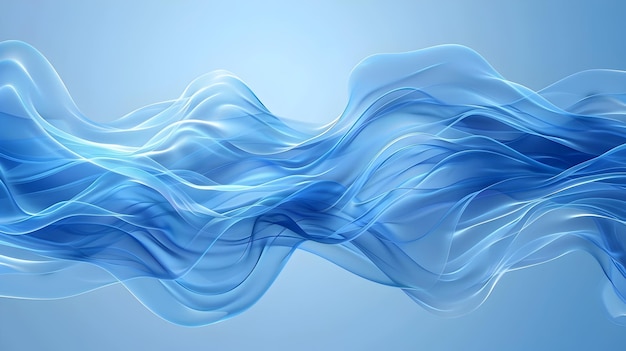 Abstract Blue Wave Pattern Background with Smooth Curves and Flowing Lines for Digital Designs and