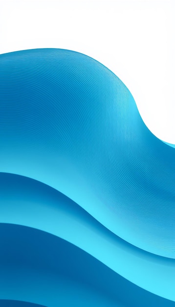 Abstract blue wave shape with white background