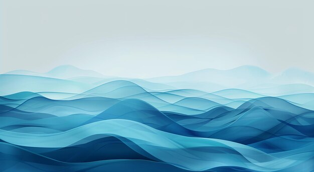 Abstract blue waves background vector