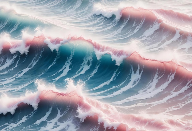 Photo abstract blue waves background