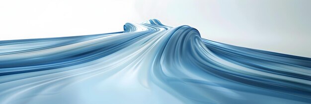 Photo abstract blue waves flowing smoothly a stunning abstract image of serene blue waves flowing smoothly symbolizing tranquility fluidity and the beauty of movement