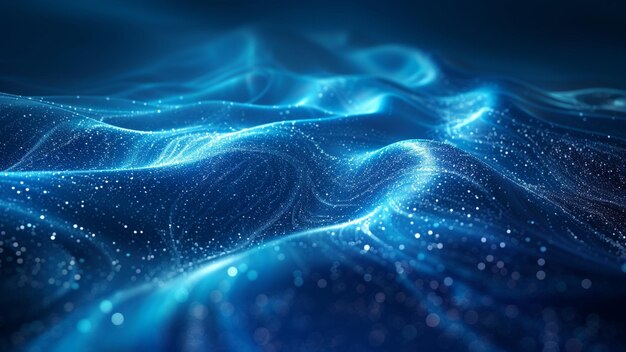 Abstract blue wavy background 3d rendering 3d illustration