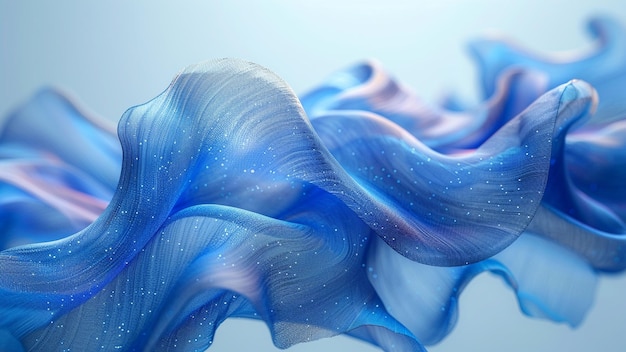 Abstract blue wavy background 3d rendering 3d illustration